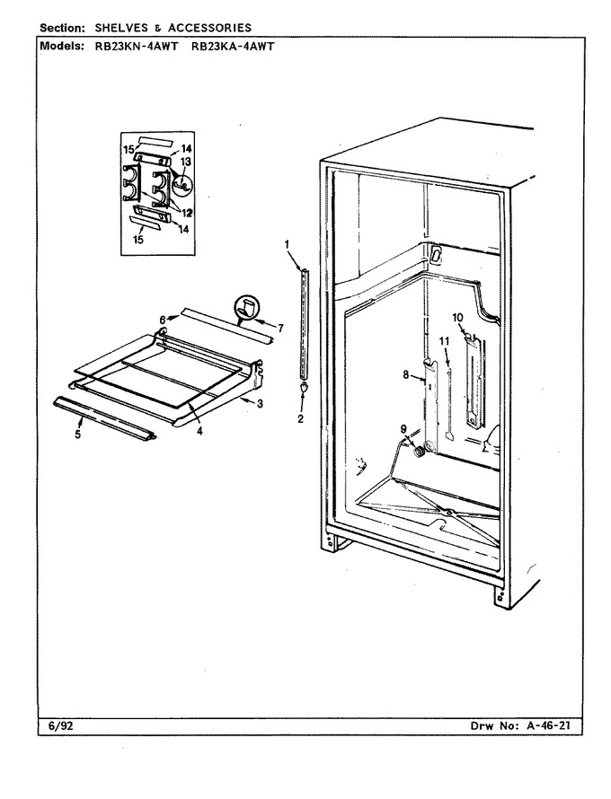 Diagram for RB23KA4AWT (BOM: CL82A)