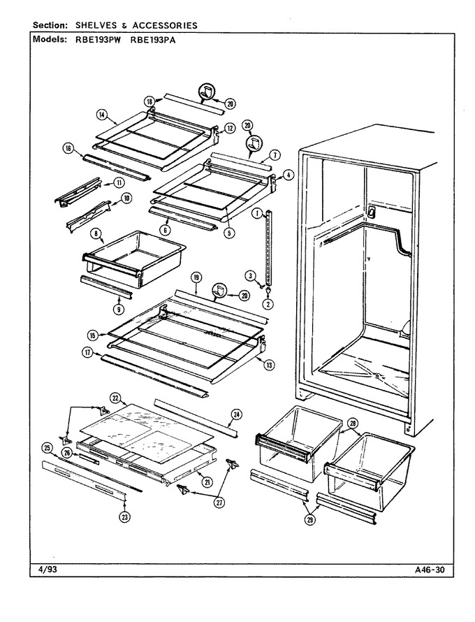 Diagram for RBE193PA (BOM: DG63A)