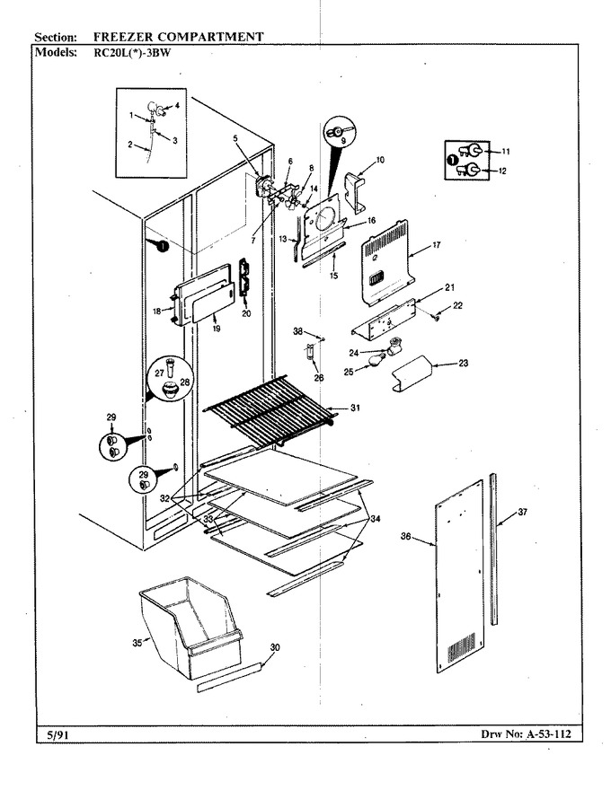 Diagram for RC20LA-3BW (BOM: BS08A)