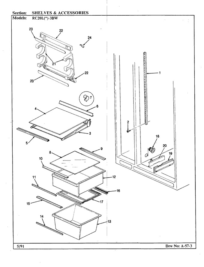 Diagram for RC20LA-3BW (BOM: BS08A)