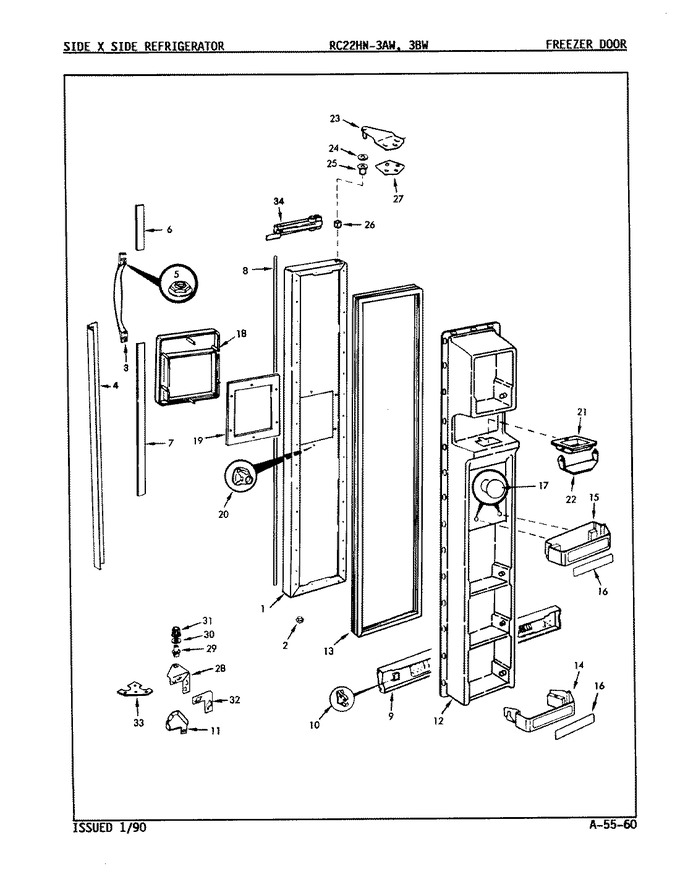 Diagram for RC22HA-3BW (BOM: 8N79B)
