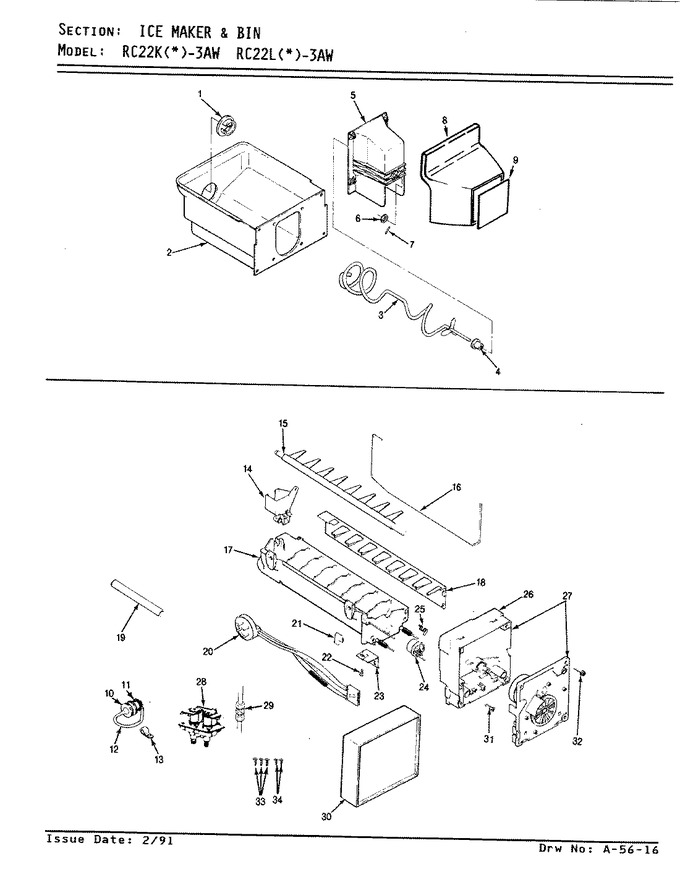 Diagram for RC22KA-3AW (BOM: AS32A)