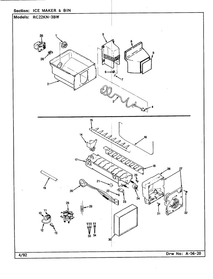 Diagram for RC22KN-3BW (BOM: CS36A)