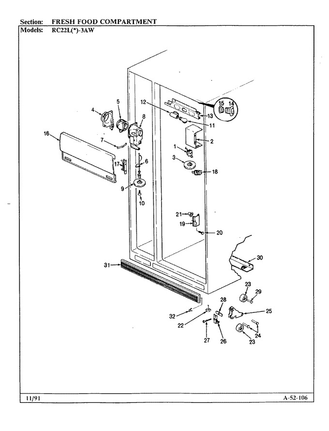 Diagram for RC22LA-3AW (BOM: BS31C)