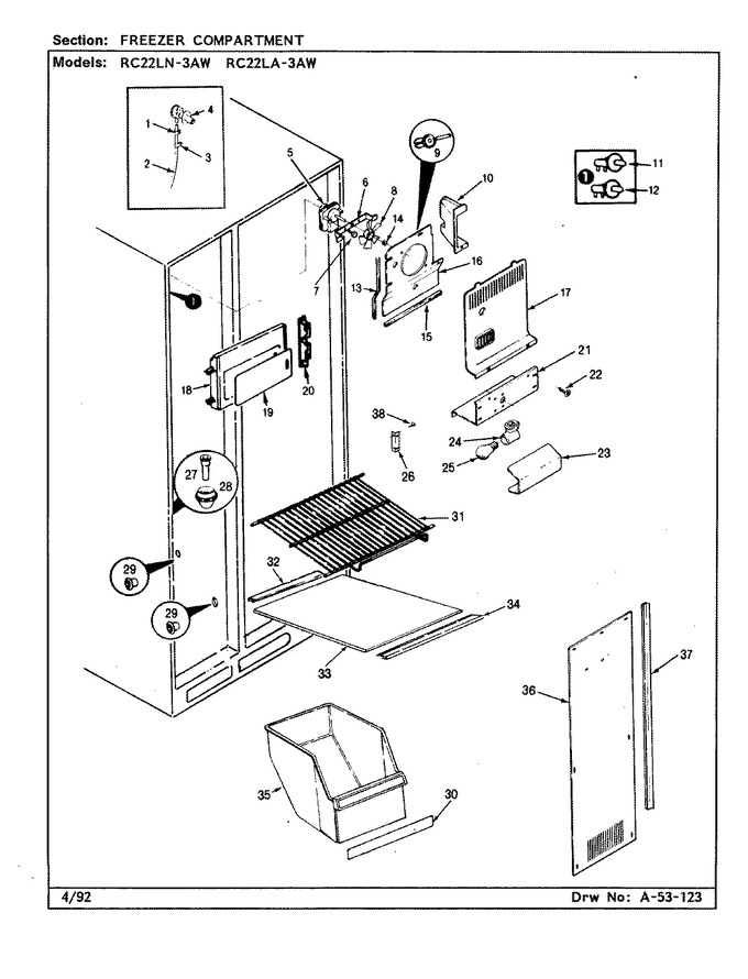 Diagram for RC22LA-3AW (BOM: CS32A)