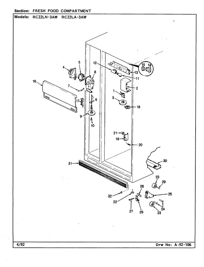 Diagram for RC22LA-3AW (BOM: CS32A)