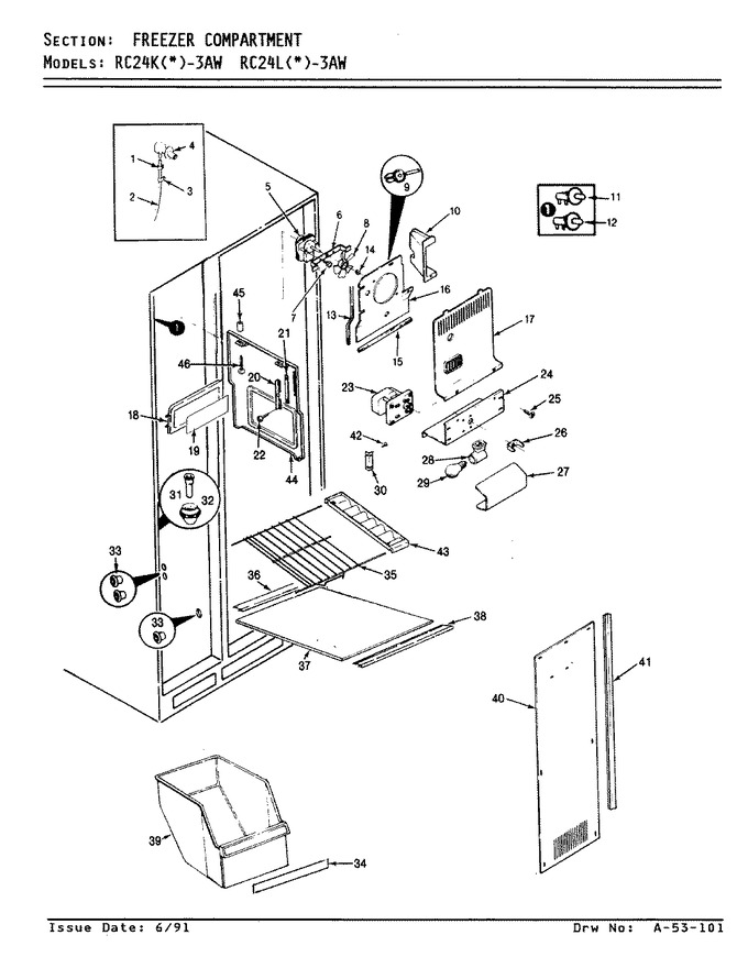 Diagram for RC24LA-3AW (BOM: BS82A)