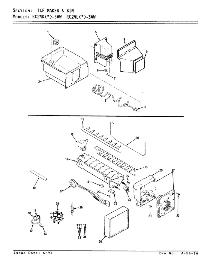 Diagram for RC24LN-3AW (BOM: BS82A)