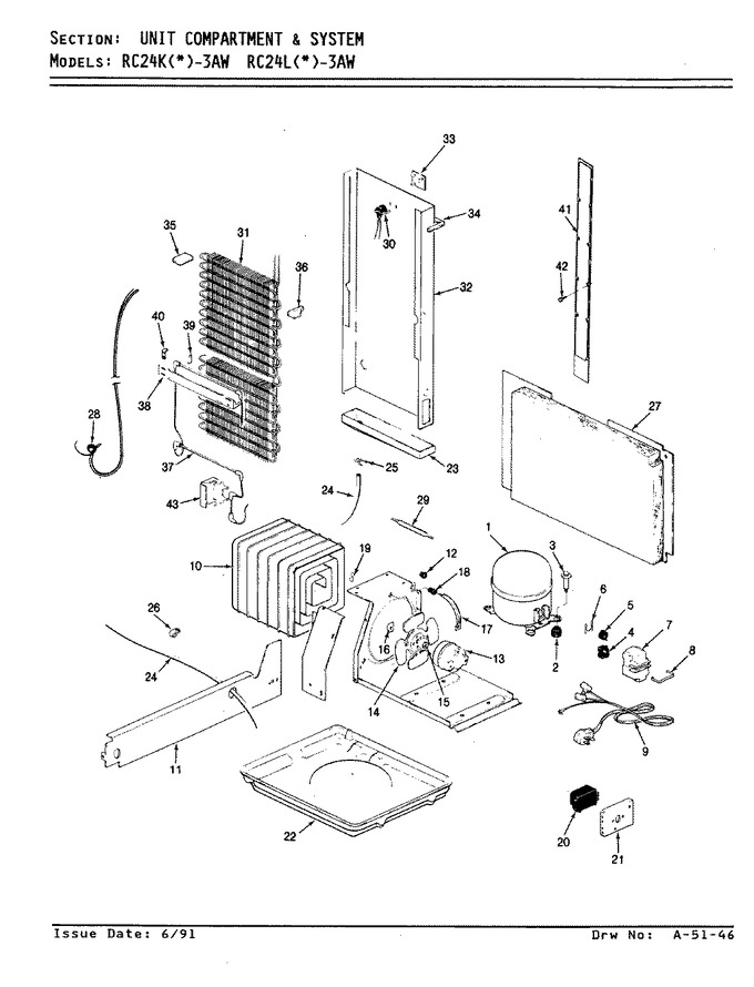Diagram for RC24KA-3AW (BOM: AS81A)