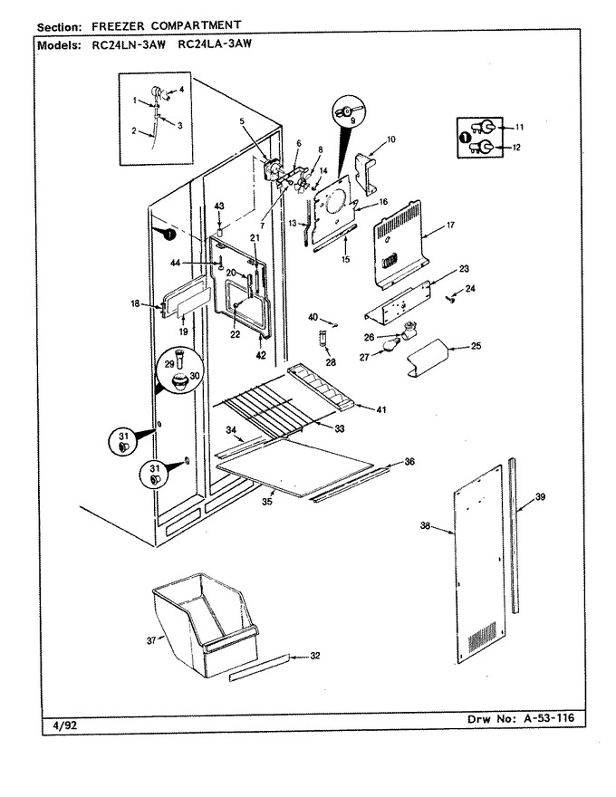 Diagram for RC24LN-3AW (BOM: CS81A)