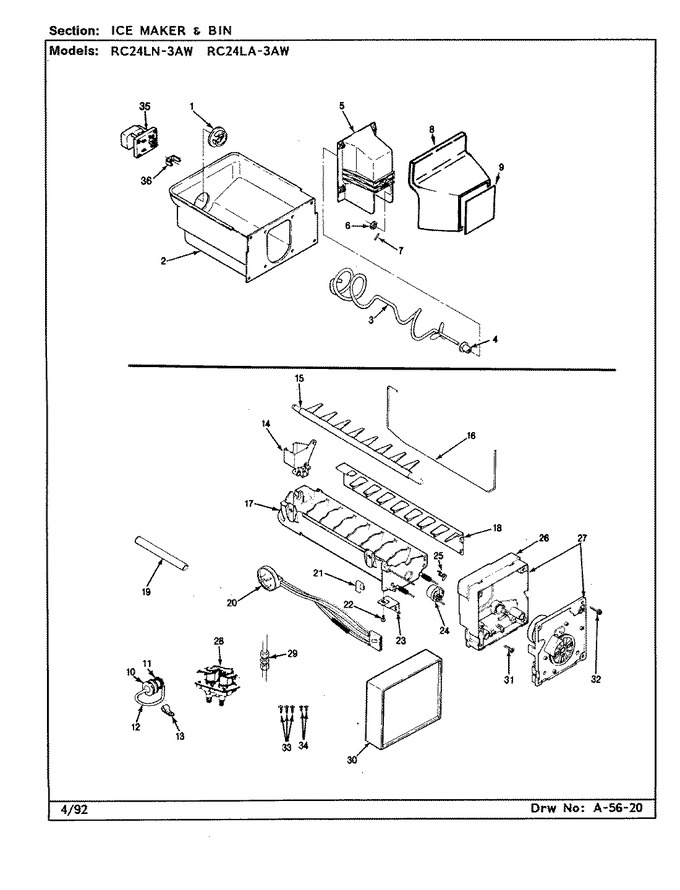 Diagram for RC24LA-3AW (BOM: BS82C)