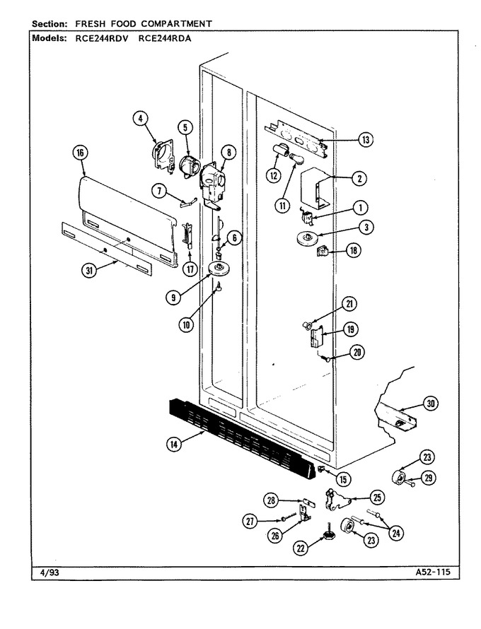 Diagram for RCE244RDA (BOM: DS86A)