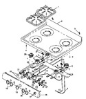 Diagram for 04 - Main Top, Open Top Burners