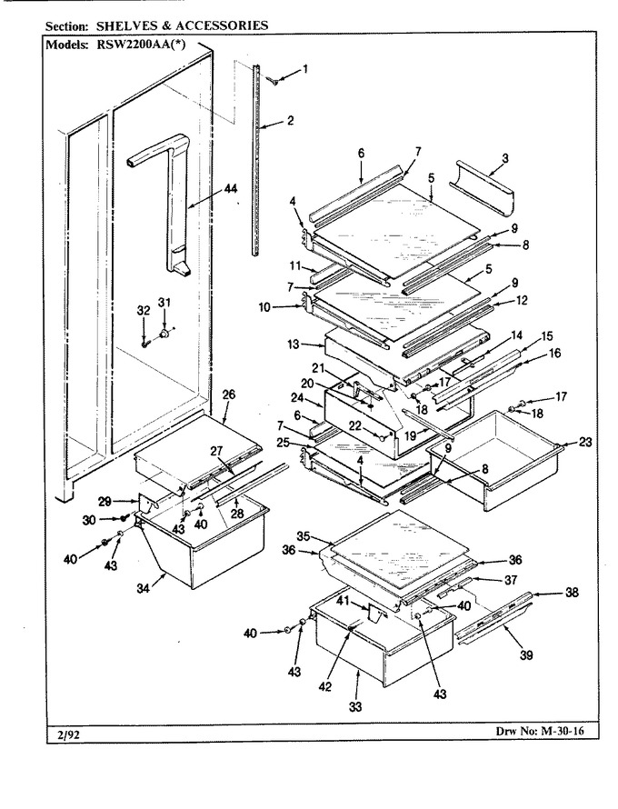 Diagram for RSW2200AAL (BOM: CM31A)