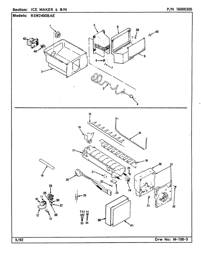 Diagram for RSW2400BAE (BOM: CM86A)