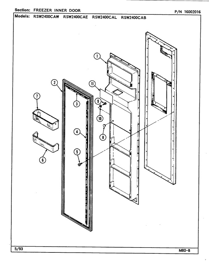 Diagram for RSW2400CAW (BOM: DM81A)