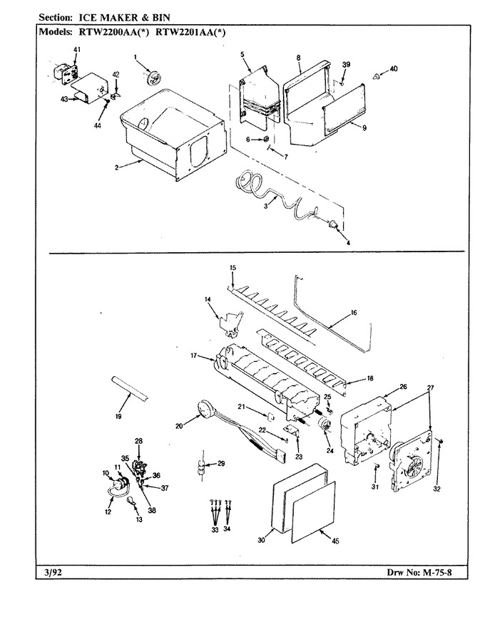 Diagram for RTW2201AAW (BOM: CH90A)
