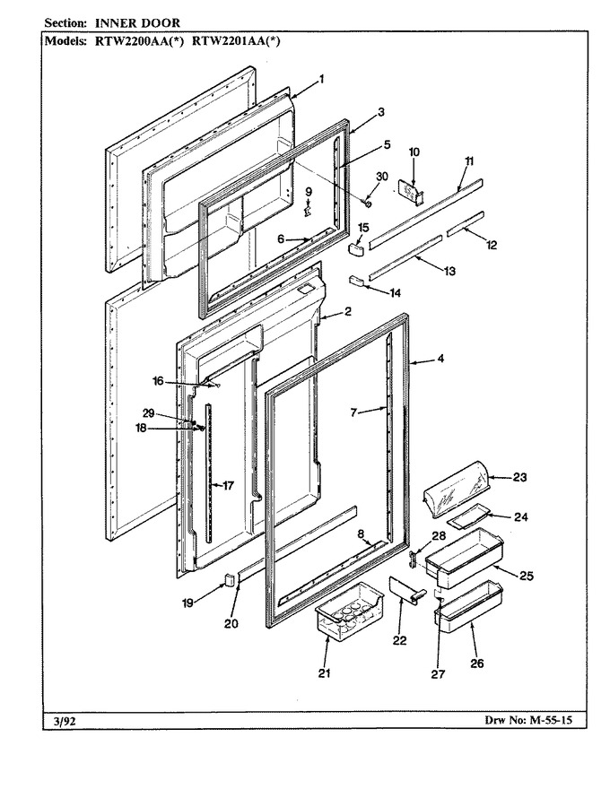 Diagram for RTW2201AAW (BOM: CH90A)