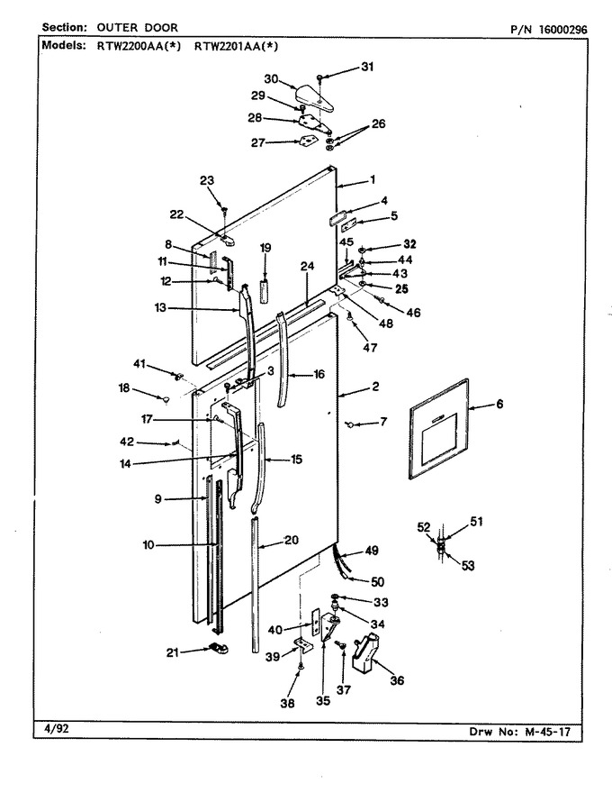 Diagram for RTW2201AAW (BOM: CH90A)