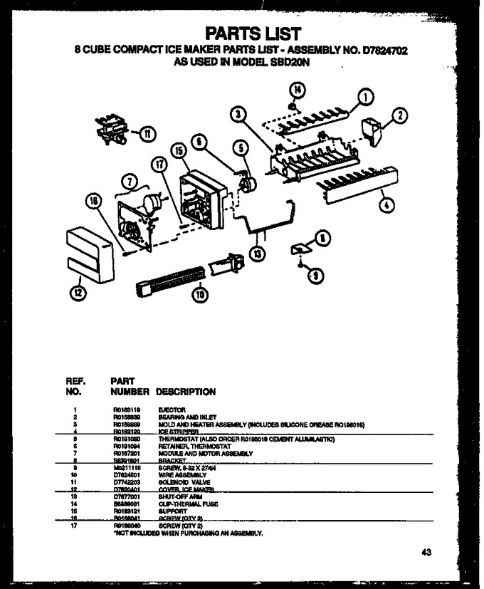 Diagram for SBD20NW (BOM: P1162503W W)