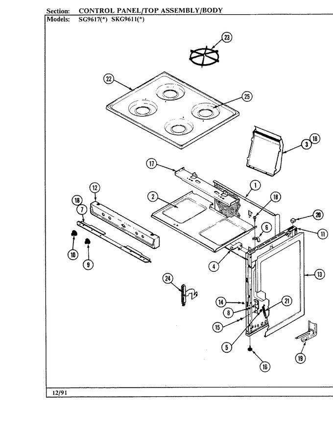 Diagram for SKG9611W540R