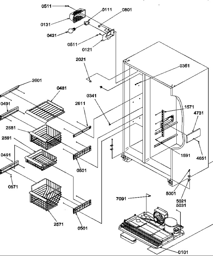 Diagram for SRDE25TW (BOM: P1190311W W)