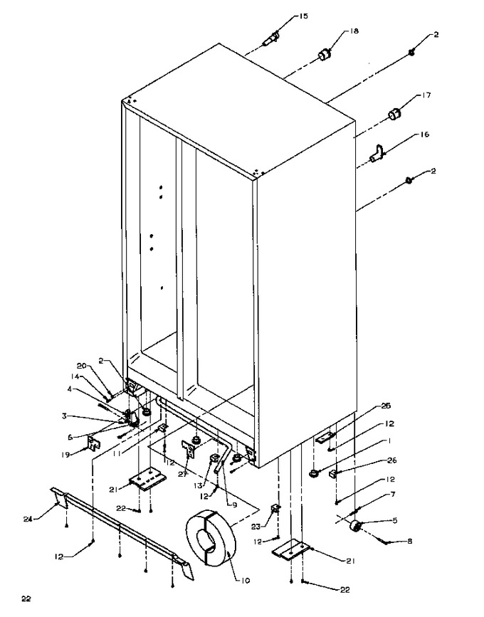 Diagram for SXDE27QW (BOM: P1162208W W)