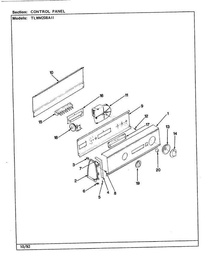 Diagram for TLWM208IIW