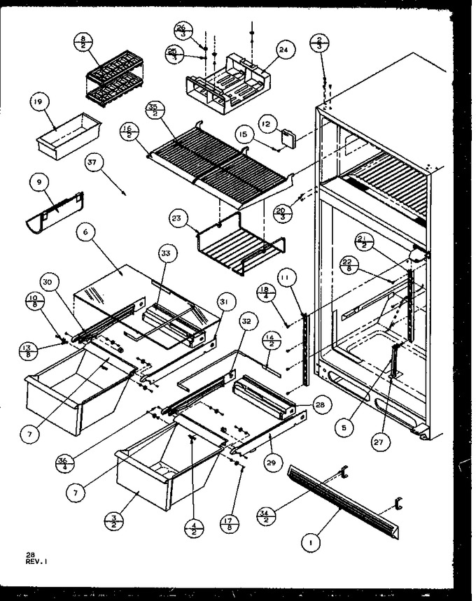 Diagram for TZI22RW (BOM: P1168003W W)