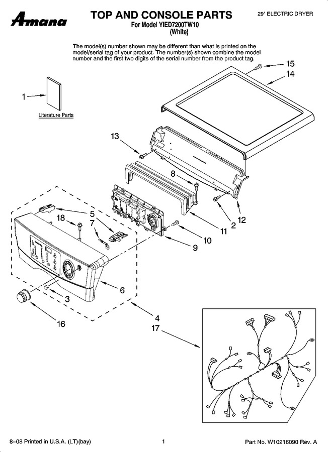 Diagram for YIED7200TW10