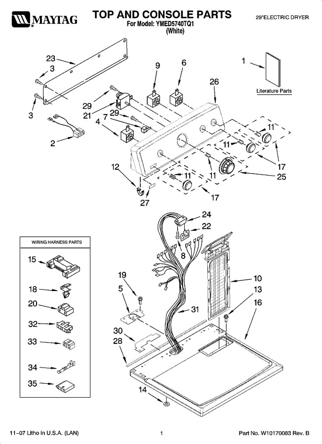 Diagram for YMED5740TQ1