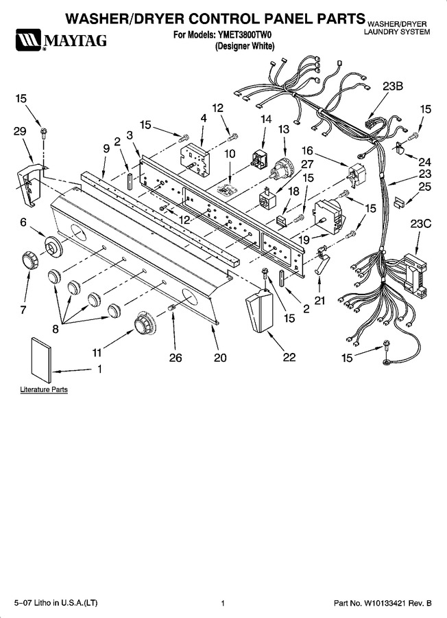 Diagram for YMET3800TW0