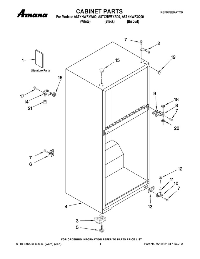 Diagram for A8TXNWFXW00