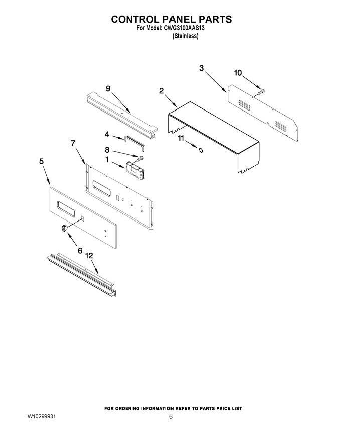 Diagram for CWG3100AAS13