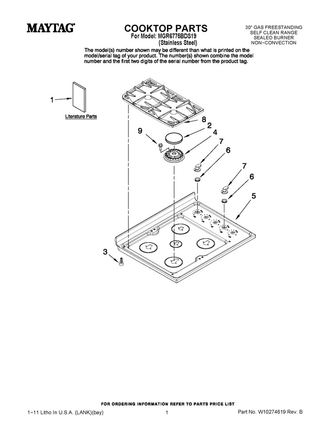 Diagram for MGR6775BDS19