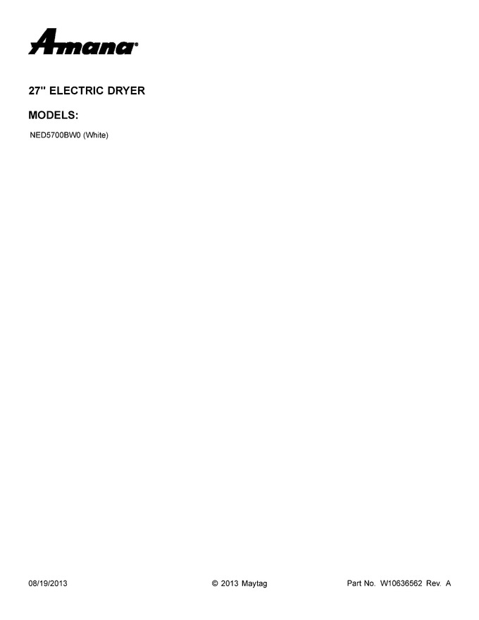 Diagram for NED5700BW0