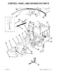 Diagram for 01 - Control Panel And Separator Parts