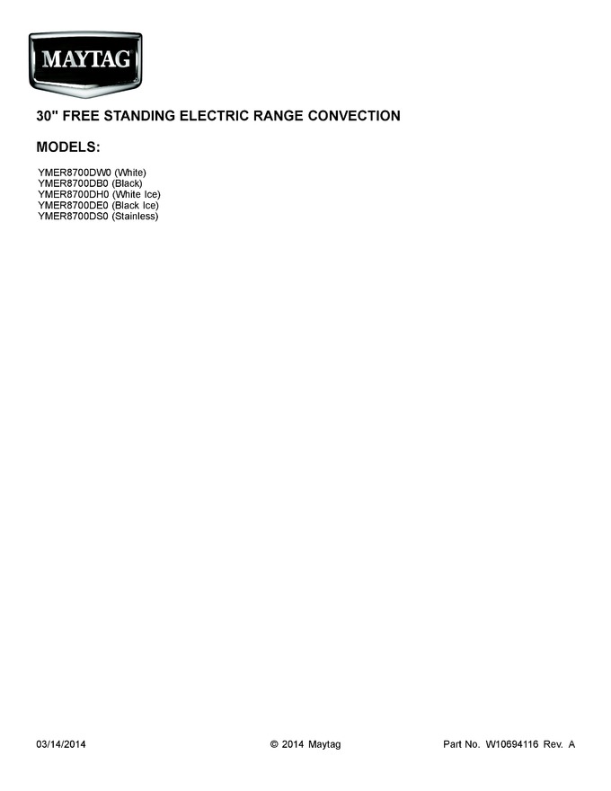 Diagram for YMER8700DH0