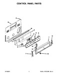 Diagram for 03 - Control Panel Parts