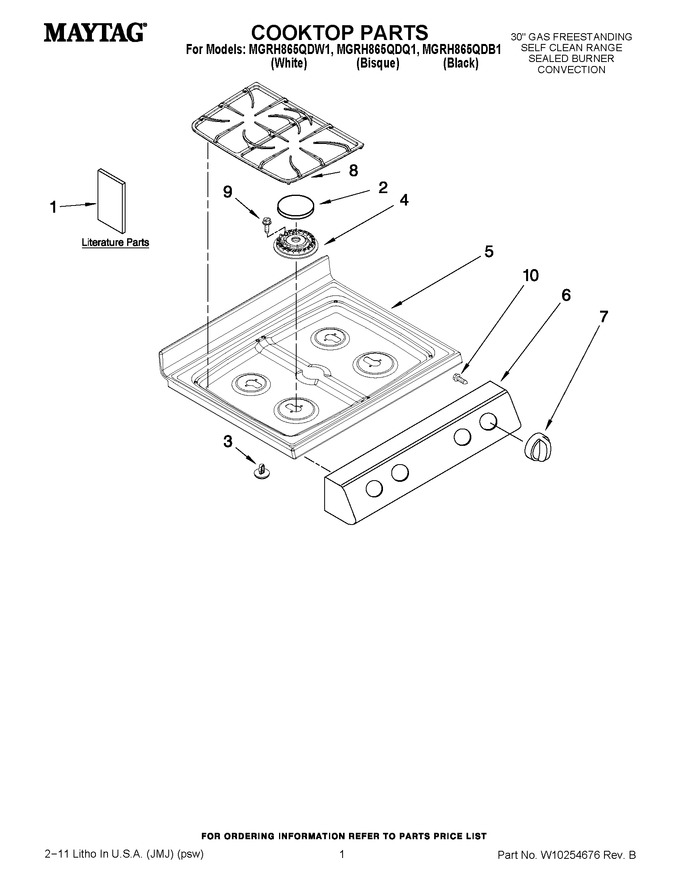 Diagram for MGRH865QDW1