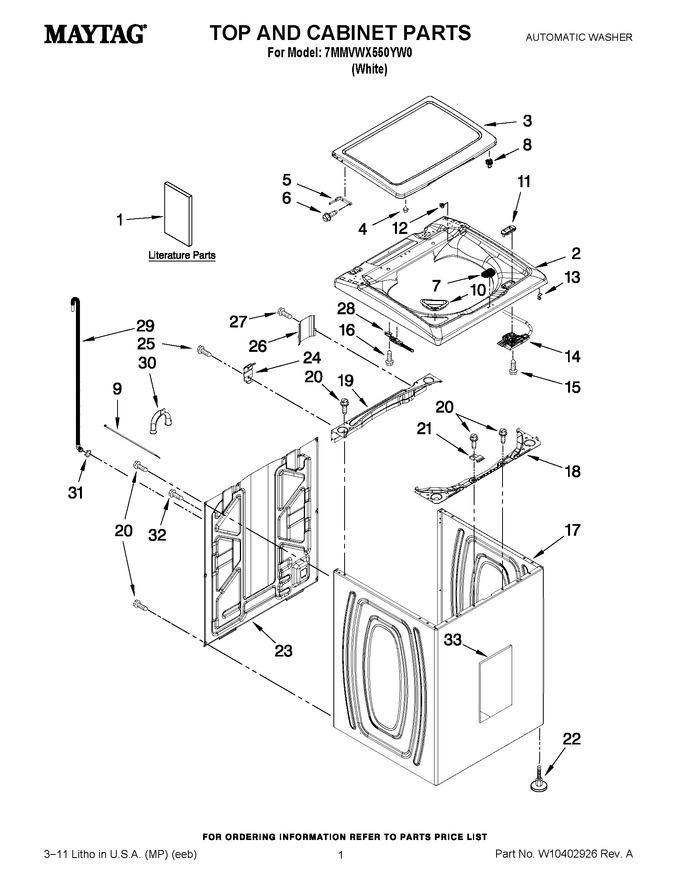 Diagram for 7MMVWX550YW0