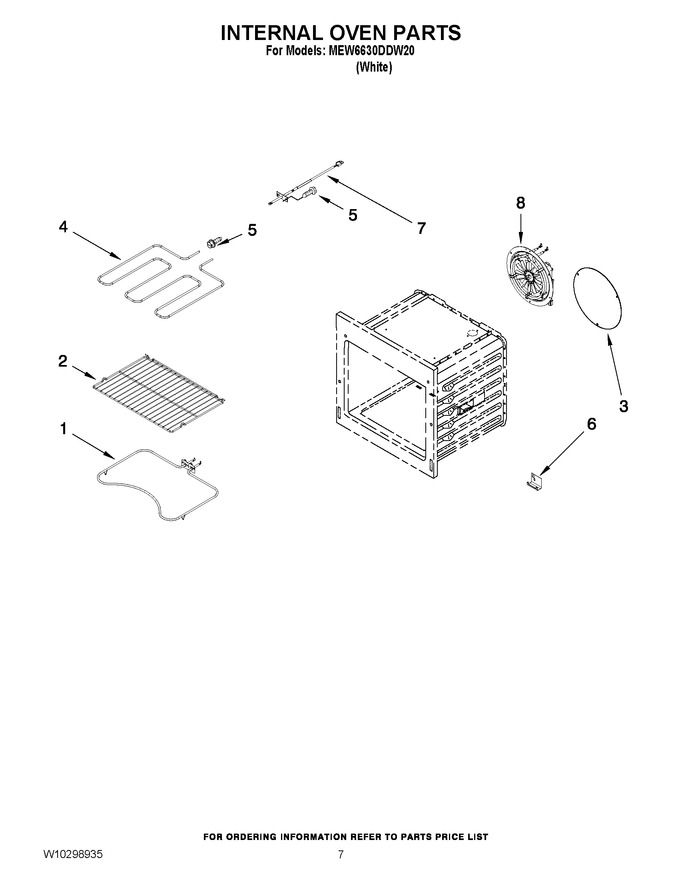 Diagram for MEW6630DDW20