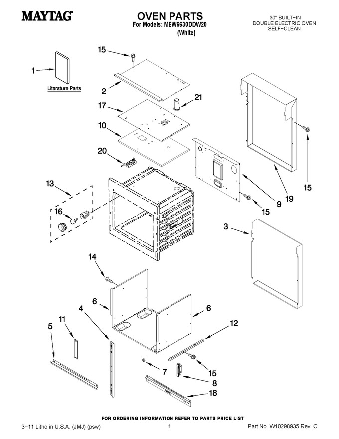 Diagram for MEW6630DDW20