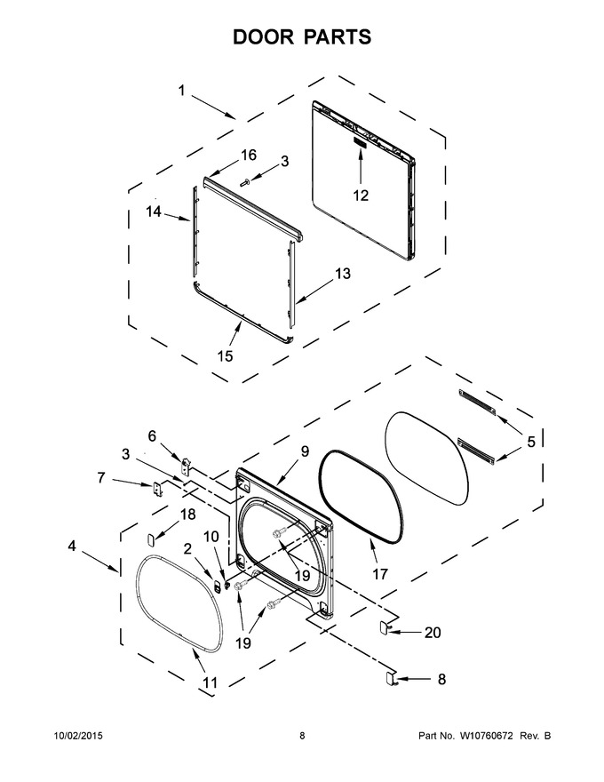 Diagram for YMEDB855DW0