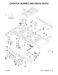 Diagram for 02 - Cooktop, Burner And Grate Parts