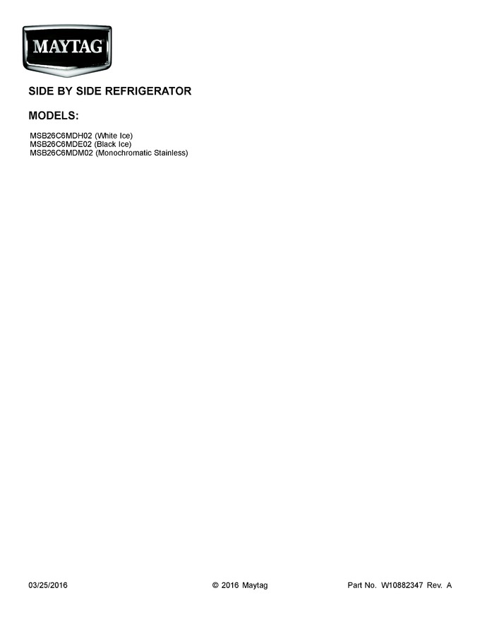 Diagram for MSB26C6MDE02