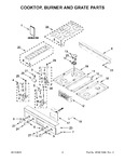 Diagram for 02 - Cooktop, Burner And Grate Parts
