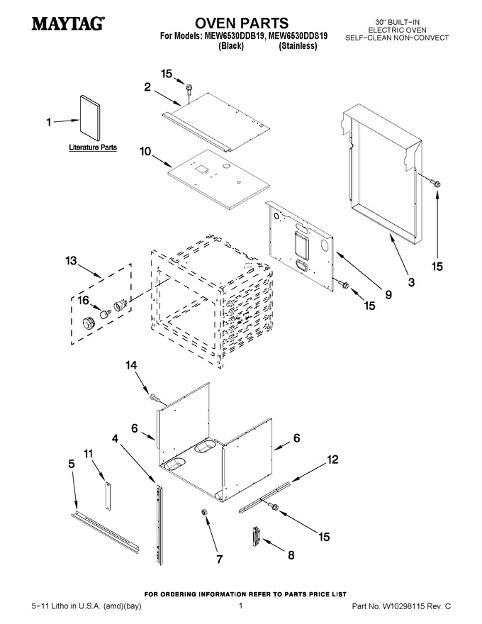 Diagram for MEW6530DDS19