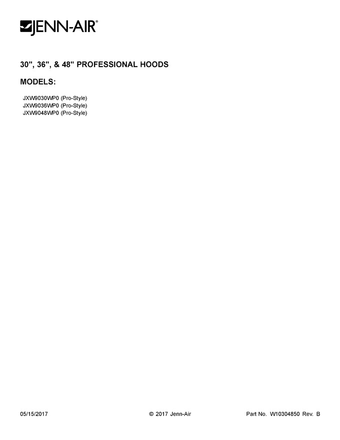 Diagram for JXW9048WP0