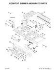 Diagram for 02 - Cooktop, Burner And Grate Parts